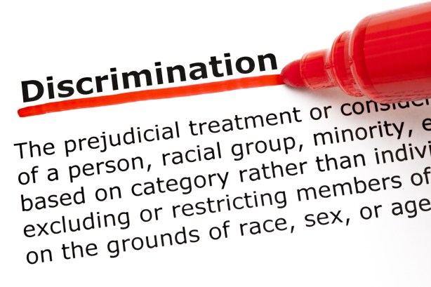 Discrimination underlined with red marker